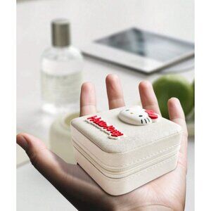 Hello Kitty Travel Jewelry Organizer Case – Compact Pink Storage Box for Rings